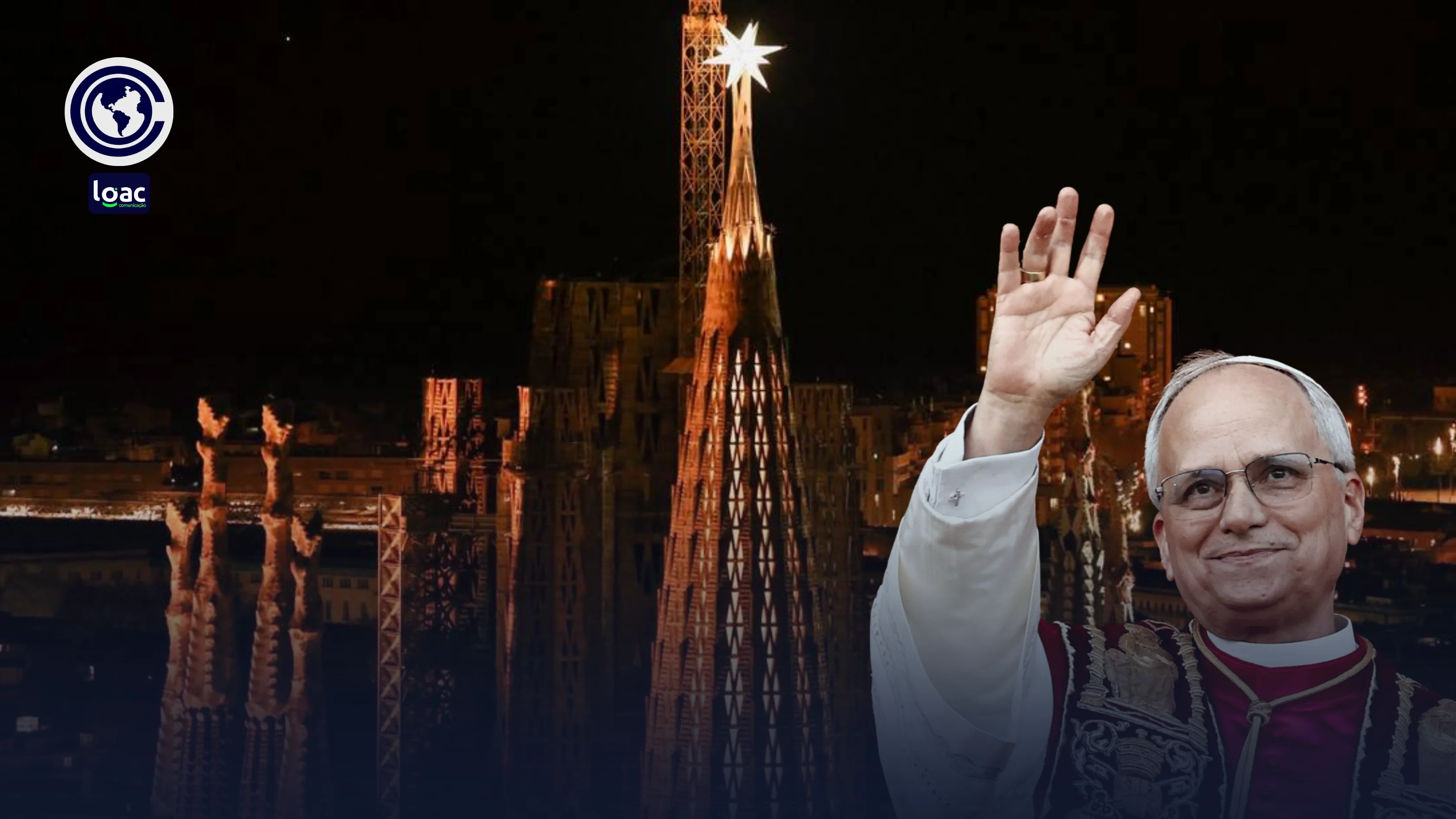Papa Leão XIV chega a Barcelona para abençoar nova torre da Sagrada Família em evento histórico